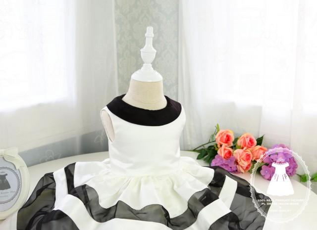 black and white toddler dress