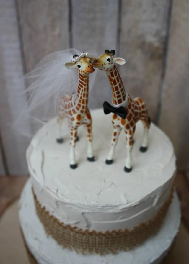 Giraffe Wedding Cake Topperanimalwedding Cake Toppergiraffewedding