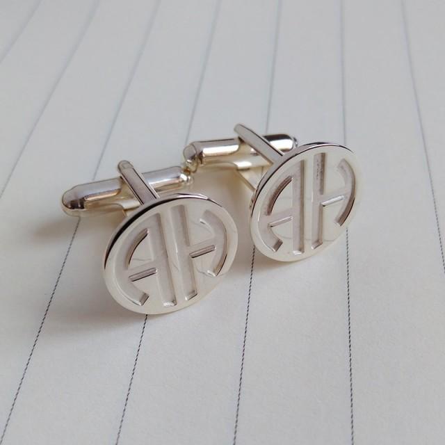 Personalized Cufflinks,Wedding Cufflinks,Two Letter Monogram Cufflinks