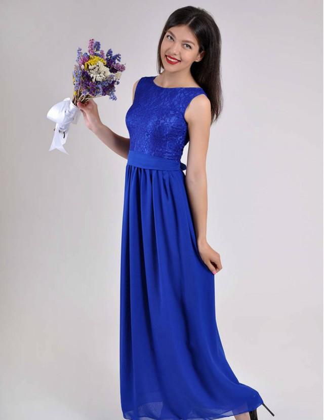 cobalt wedding dress