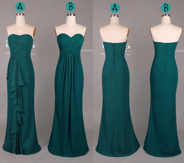 New Design 2015 Green Sweetheart Pleats Mermaid Long Bridesmaid Dressmother Dressesparty Dress 6789