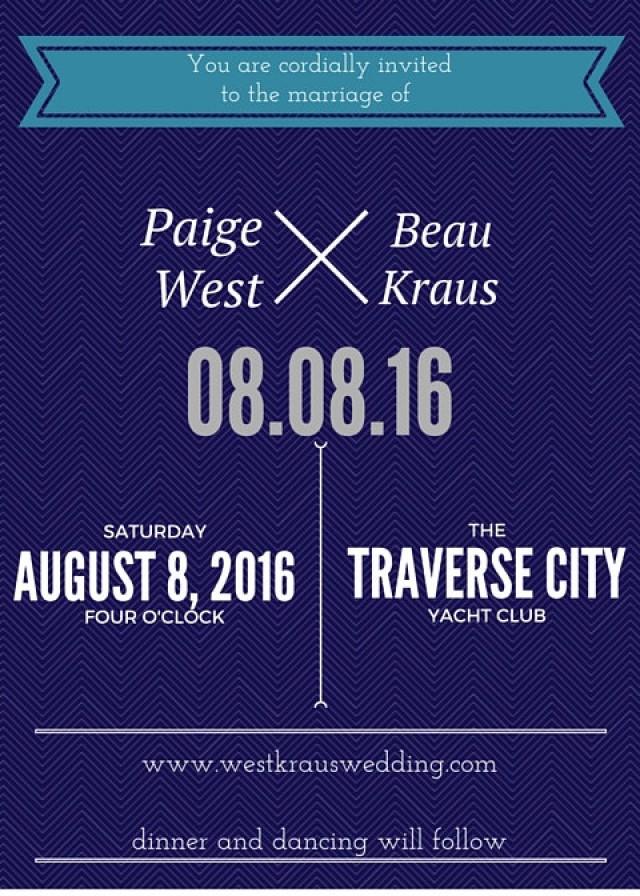 Nautical Navy Wedding Invitation, Nautical Wedding, Digital Print