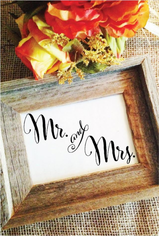 Mr And Mrs Sign Wedding Signs Mr & Mrs Sign Table Sign Wedding