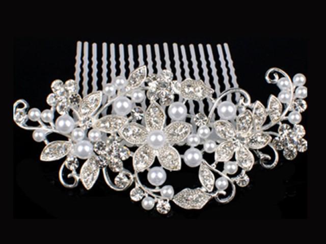 Wedding Bridal Party Crystal Rhinestone Diamante Hair Comb Clip Slide Tiara NEW 