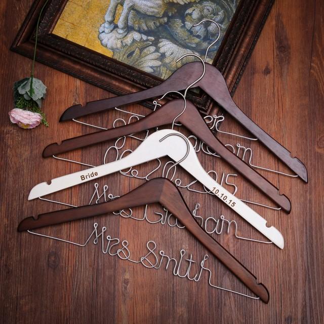 Wedding Dress Hanger Personalized Bridesmaid Hanger Wedding Coat