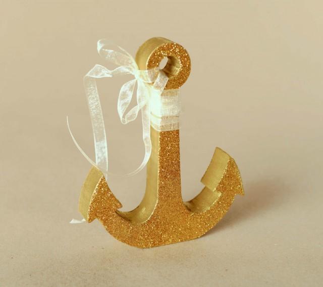 Gold Glitter Wedding Decor Gold Anchor Wedding Table Decor