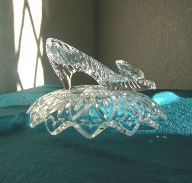 large glass slipper