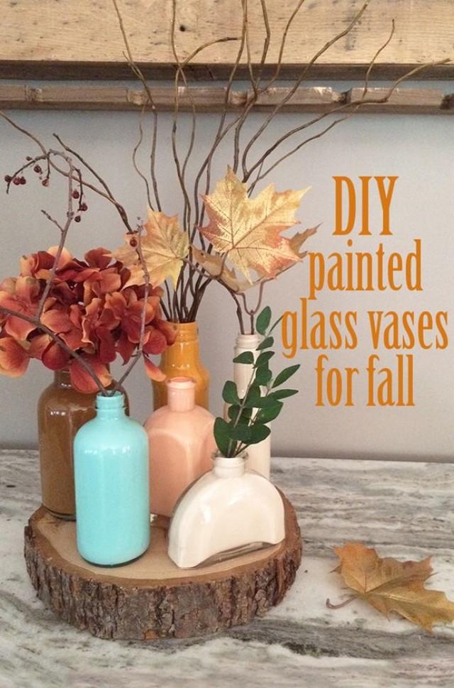 Wedding Theme Diy Painted Glass Vases For Fall 2415131 Weddbook