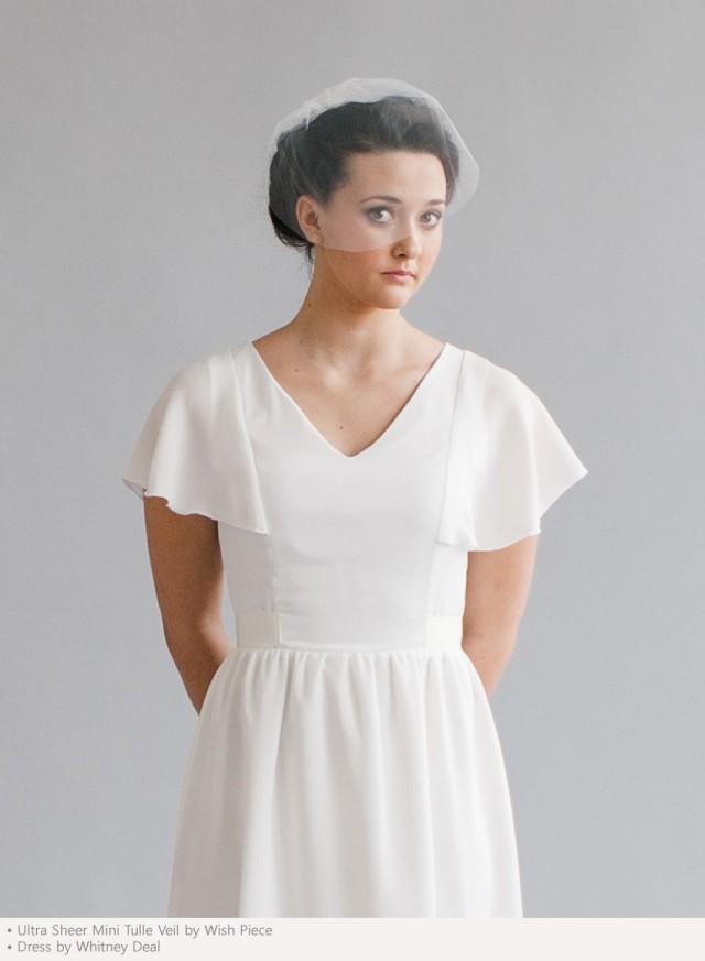 Birdcage Tulle Veil Ivory Bridal Veil Wedding Veil Tulle Blusher