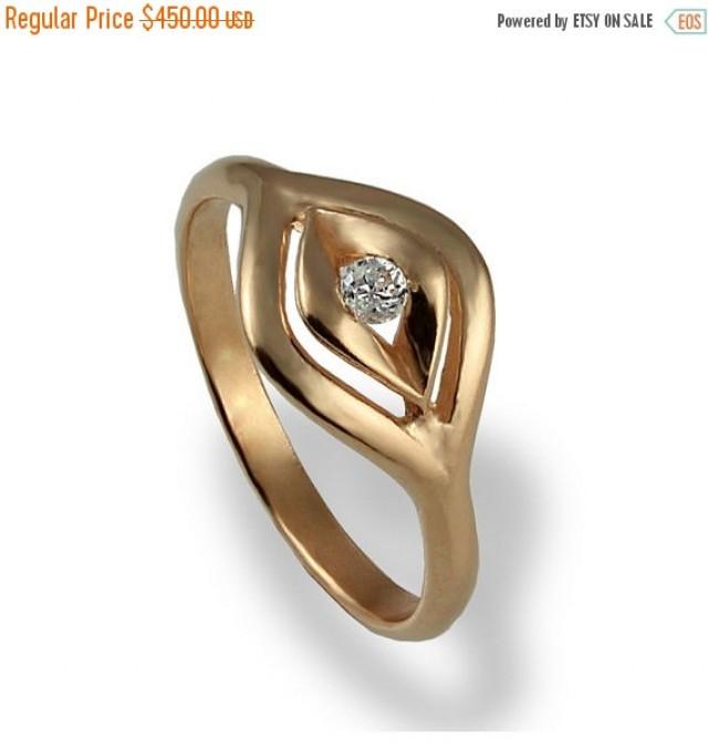 Black Friday SALE Unique Engagement Ring , Diamond Bridal Ring , Rose