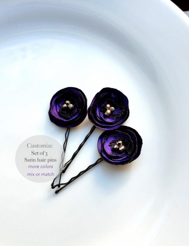 dark purple hair flowers