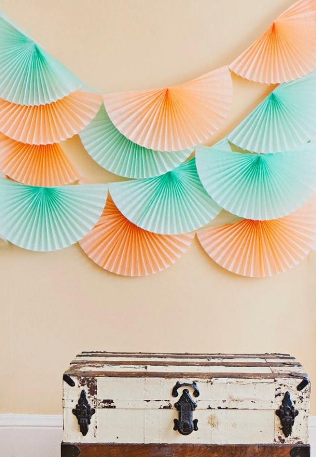 Wedding Garland Tissue Paper Bunting / Wedding Decoration