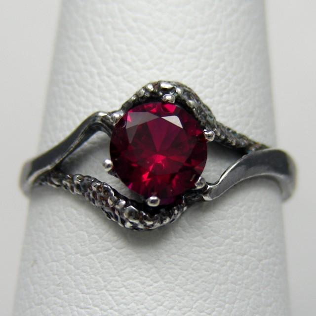 3 DAY SALE Red And Black Engagement Ring 2417297 Weddbook