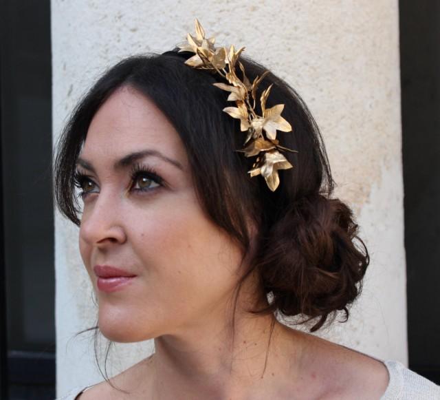 hair fascinator gold