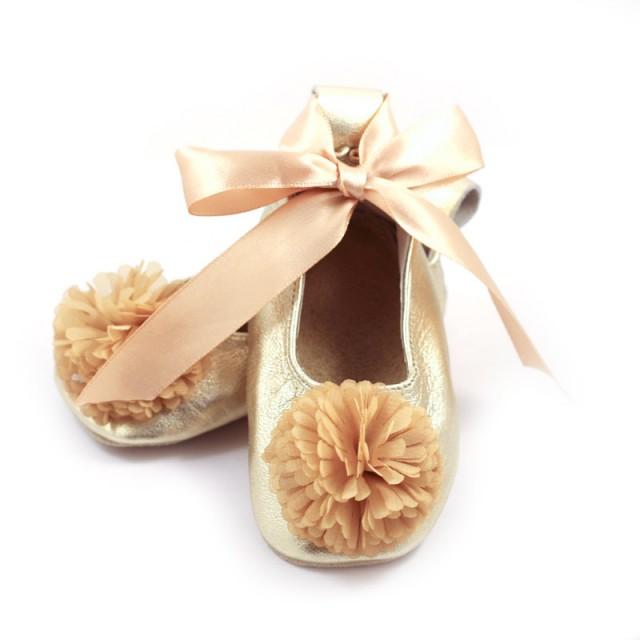 gold ballet flats for wedding