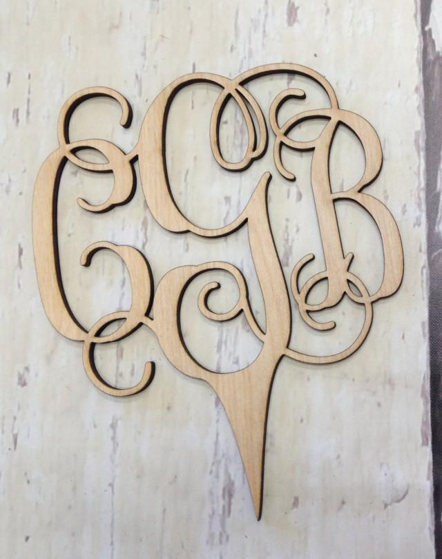 Wedding Cake Topper Couple Monogram Script And Circle Letters Wedding Cake Topper Couple Monogram Script And Circle Letters Wooden Toppers 2419121 Weddbook