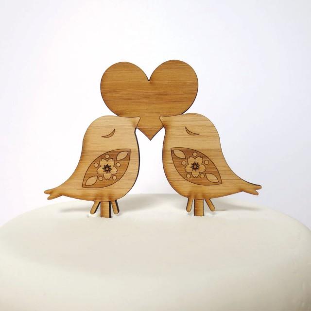 Love Birds Cake Topper Bamboo Wedding Cake Topper Love Birds Cake Topper Bamboo Wedding Cake Topper