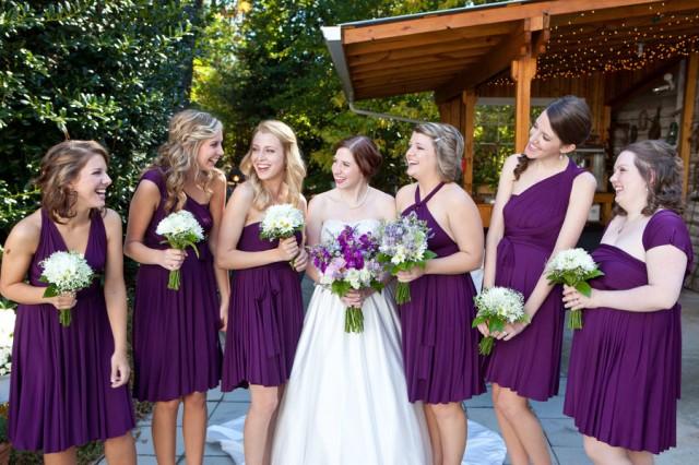 plum colored bridesmaid dresses