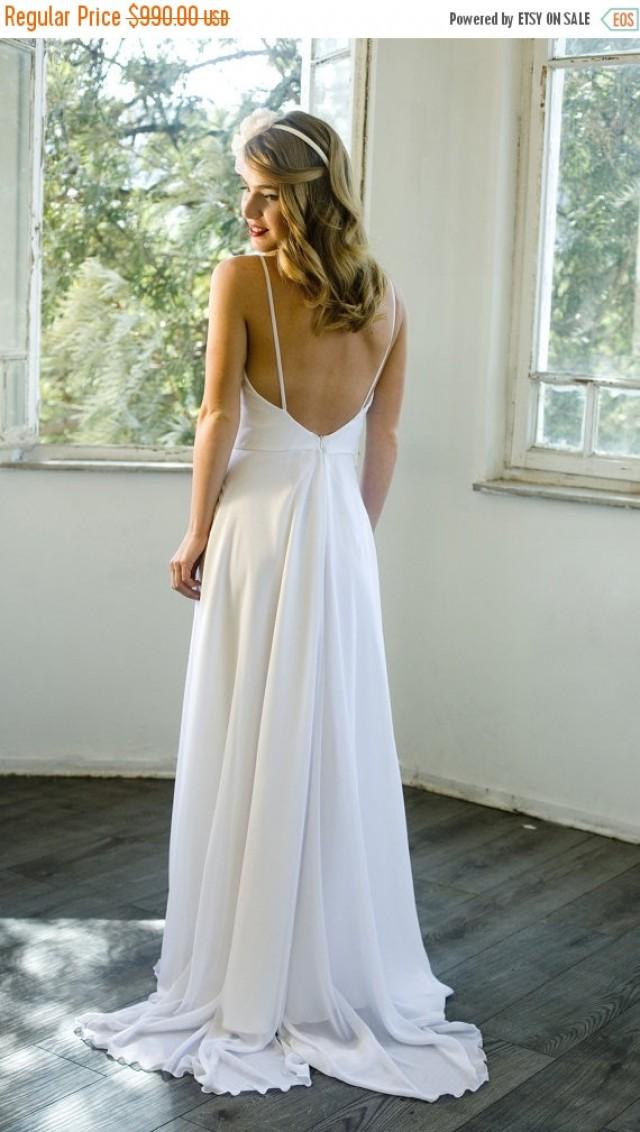 low back beach wedding dress