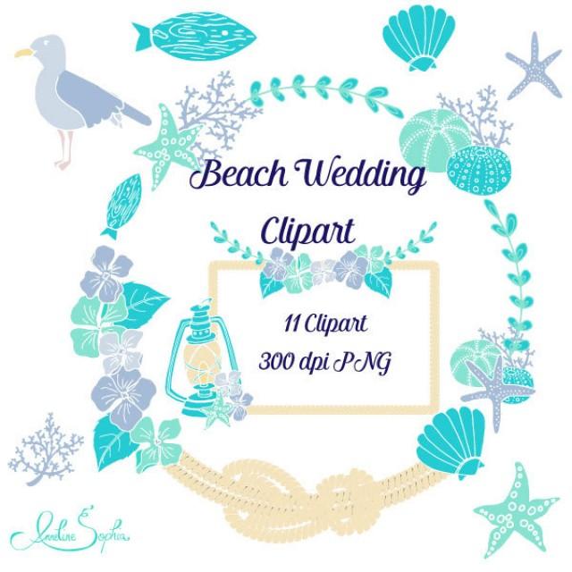 Beach Wedding Clipart Nautical Wedding Invitation Clip Art