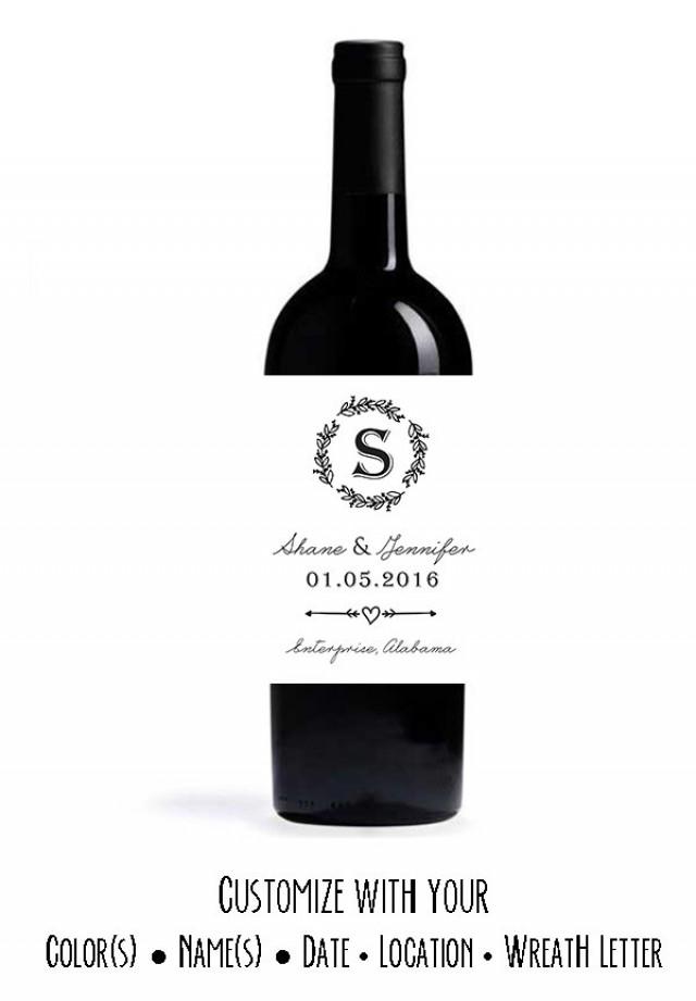 Engagement Wine Labels Custom Wedding Wine Labels Set Of 8