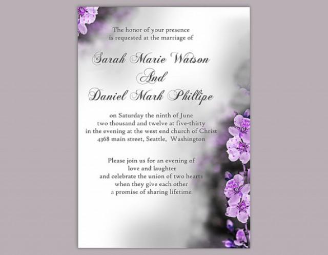 Diy Wedding Invitation Template Editable Word File Instant