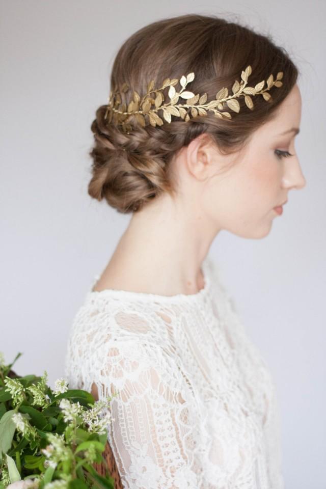 bridal leaf headpiece