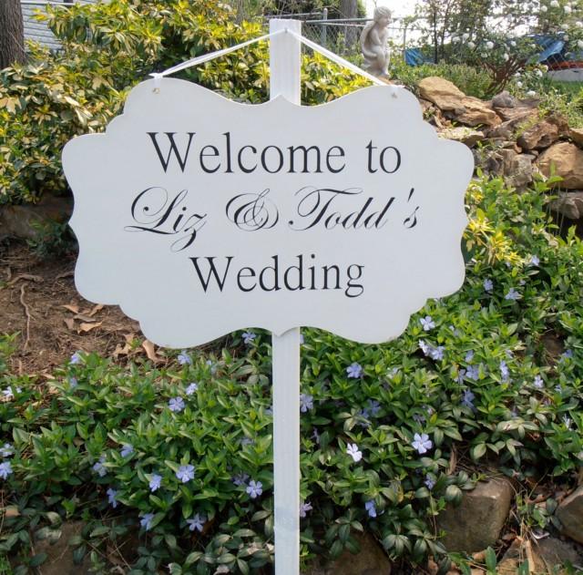 Custom Wood Welcome Wedding Yard Sign Decoration Personalized Custom Wood Welcome Wedding Yard Sign