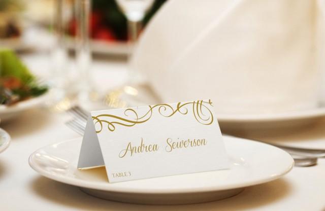 Seating / Place Card Template DOWNLOAD INSTANTLY Editable Text