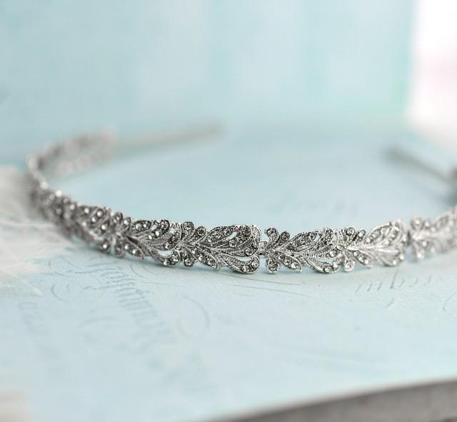 silver hair band for wedding