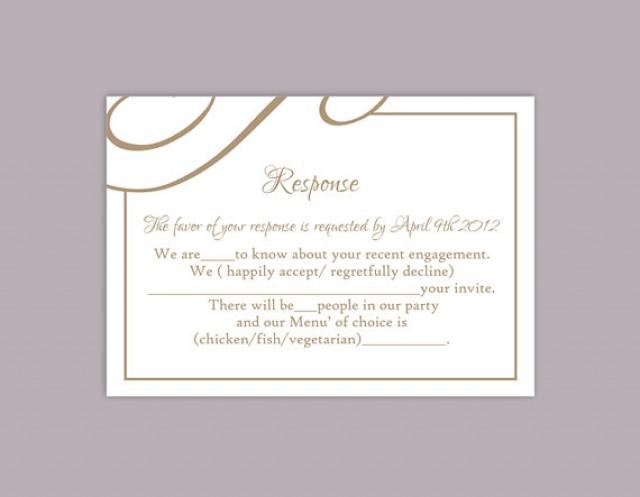 DIY Wedding RSVP Template Editable Text Word File Download Printable 
