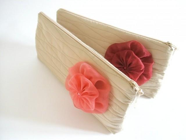 coral clutch bags for weddings