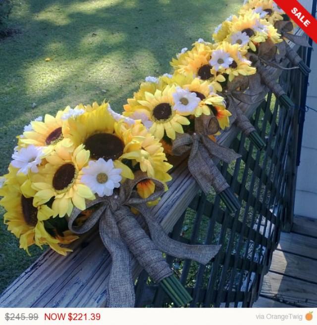 sale 5 sunflower wedding bouquet rustic set sunflower bouquet wedding rustic bridal bouquet sunflower daisy bouquet burlap rustic flowe 2426320 weddbook