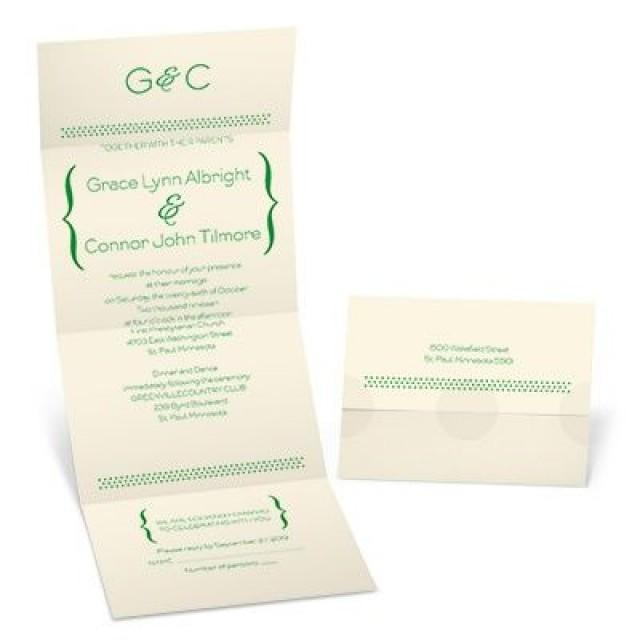 Standout Statement Seal And Send Wedding Invitation Ecru