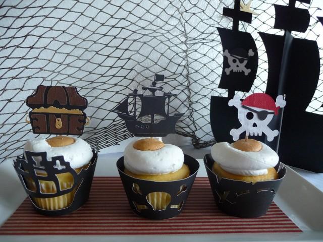 Pirate Cupcake Toppers Set Of 12 Pirate Ship Skull Bones