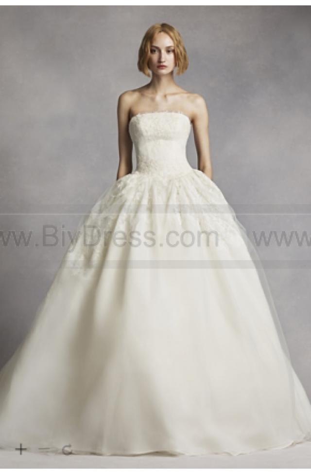 white by vera wang corded lace wedding dress