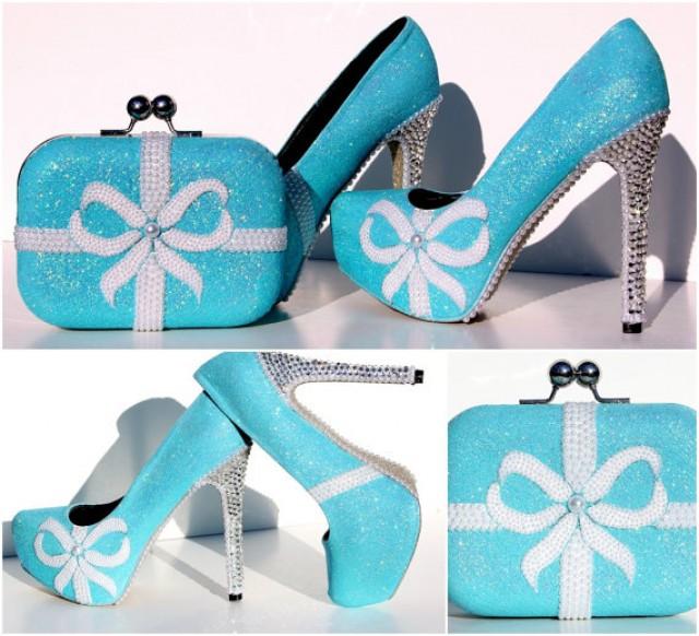 light blue sparkly heels