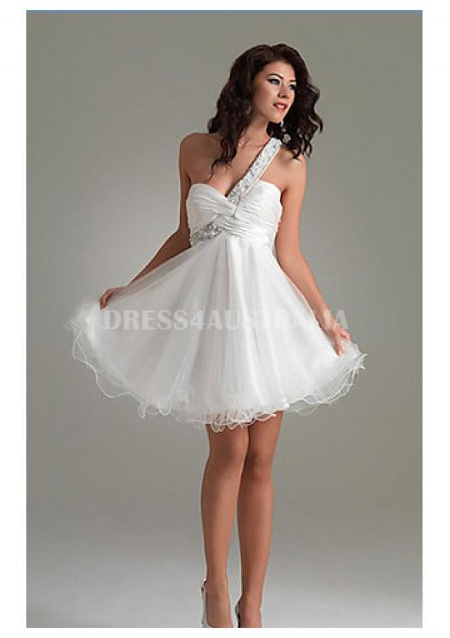 Embellished Organza Short Prom Dresses