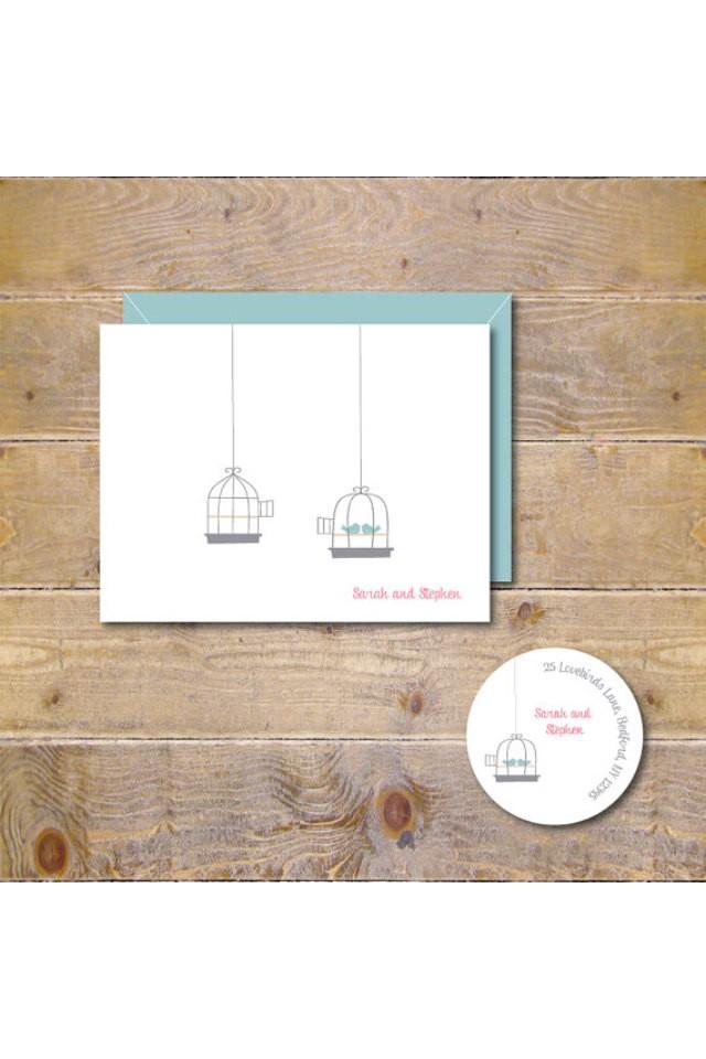 Love Birds Wedding Thank You Cards Bridal Shower Thank You