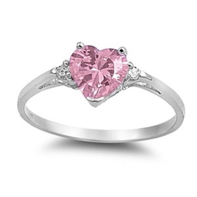 0.50CT Pink Diamond Russian CZ Heart 