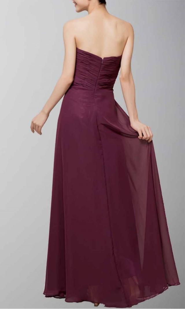 Dark Purple Fancy Chiffon Bridesmaid Prom Dress KSP060 [KSP060] £83.00 Cheap Prom Dresses Uk