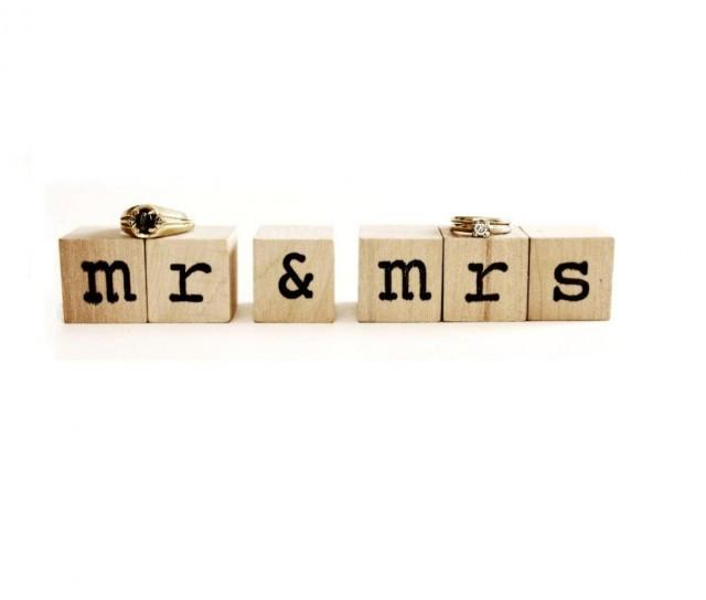 Mr And Mrs Cake Topper Wood Letters Blocks Wedding Cake Topper