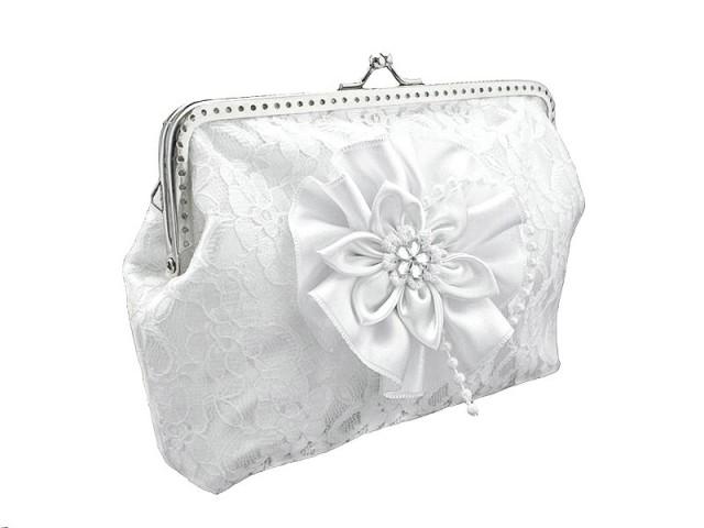 white clutch for bride