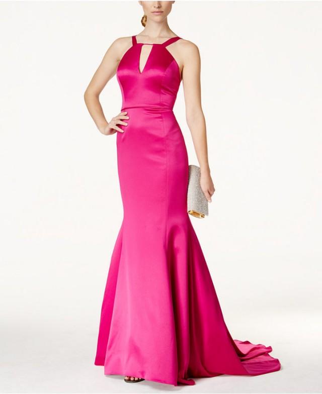 adrianna papell satin gown