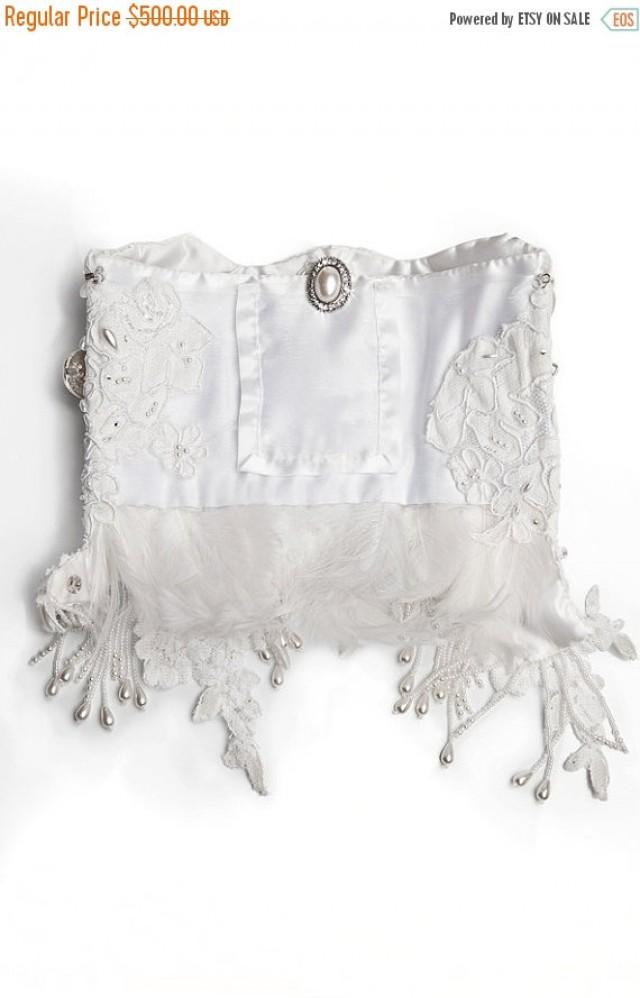 HOLIDAY SALE Bridal Accessories, White Wedding Cuff, Heirloom Piece