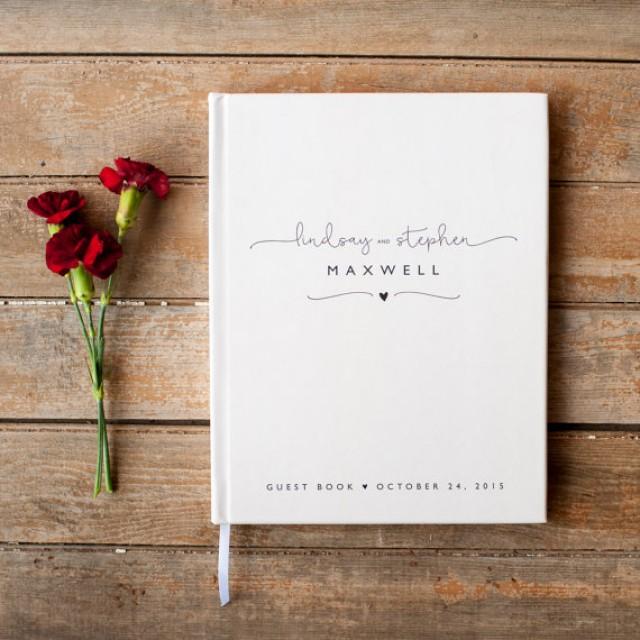 Wedding Guest Book Wedding Guestbook Custom Guest Book Personalized