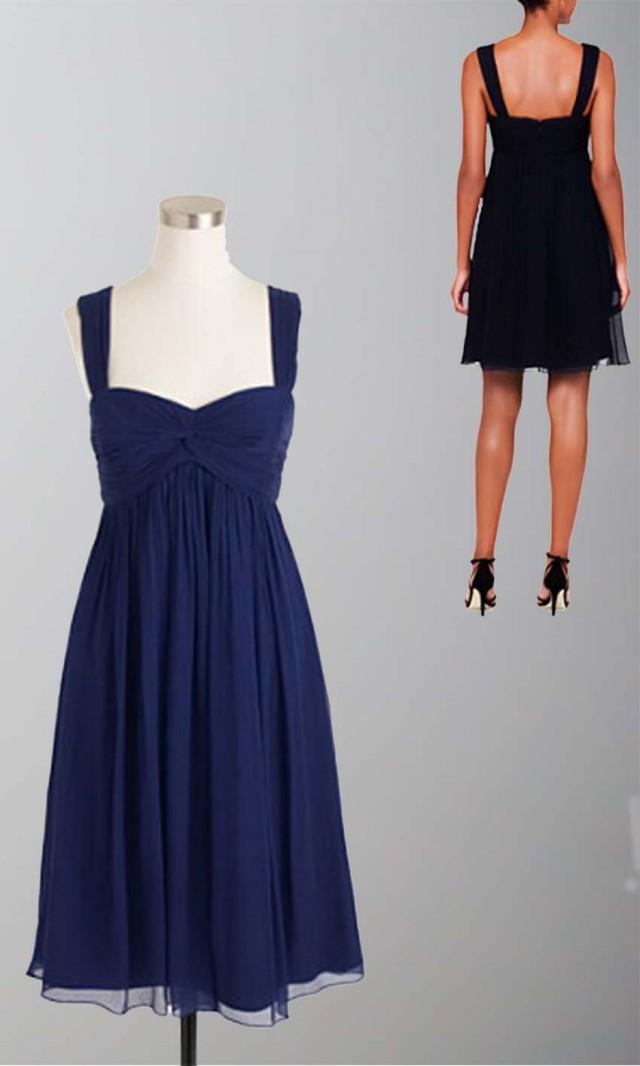 Wide Straps Blue Short Bridesmaid Dresses KSP332 [KSP332] £87.00