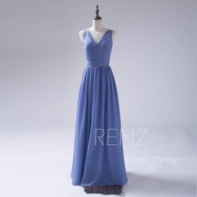 steel blue evening gown