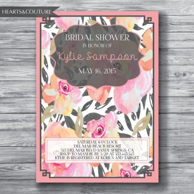 Printable Bridal Shower Invitation, WEDDING SHOWER INVITE, Rustic