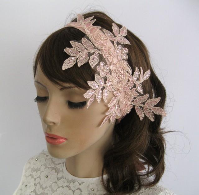 Bridal Fascinator Beaded Weddings Hair Piece, Headband In